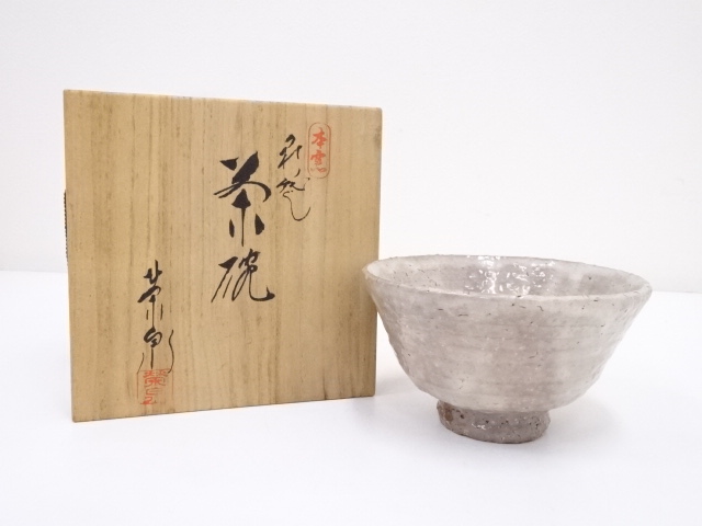 JAPANESE TEA CEREMONY / HAGI WARE TEA BOWL CHAWAN BY EISEN WATANABE
